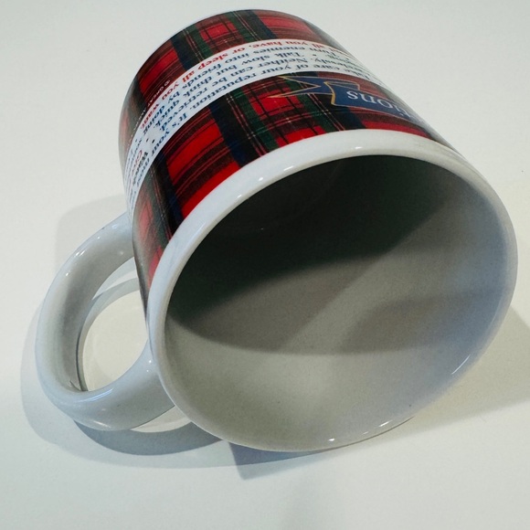Plaid Mug Coffee Tea Vintage Home Decor Kitchen Drinkware Barware Christmas Gift - Picture 8 of 17